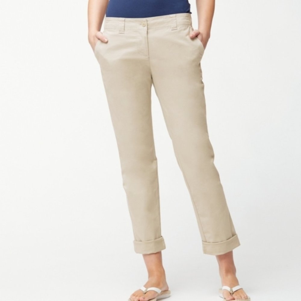 Tommy Bahama Sail Away Twill Khaki Crop Size 0